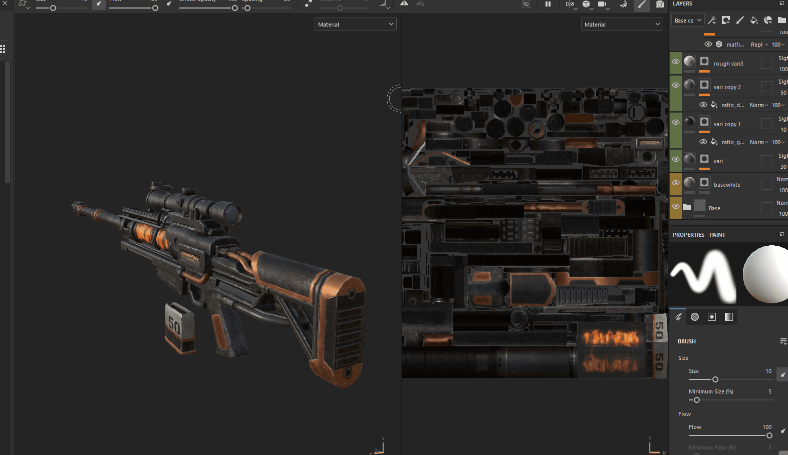 Далее бейки и текстурирование осуществлялось в SubstancePainter